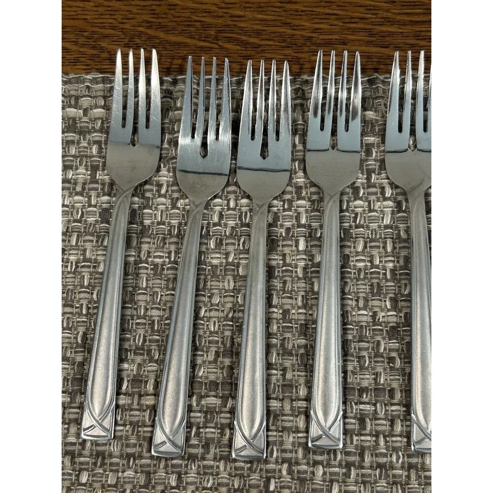 Cambridge Crossroad Sand Salad Forks Dessert Forks Set Of 11 Stainless Steel